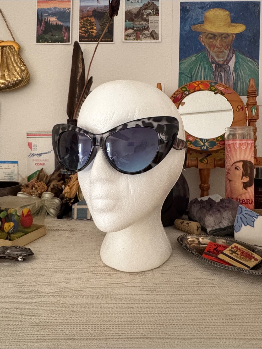 Retro Tortoiseshell Oversized Cat Eye Sunglasses